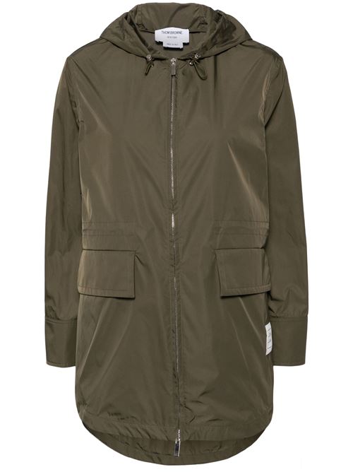 Olive green lightweight coat THOM BROWNE | FJT346A07110320